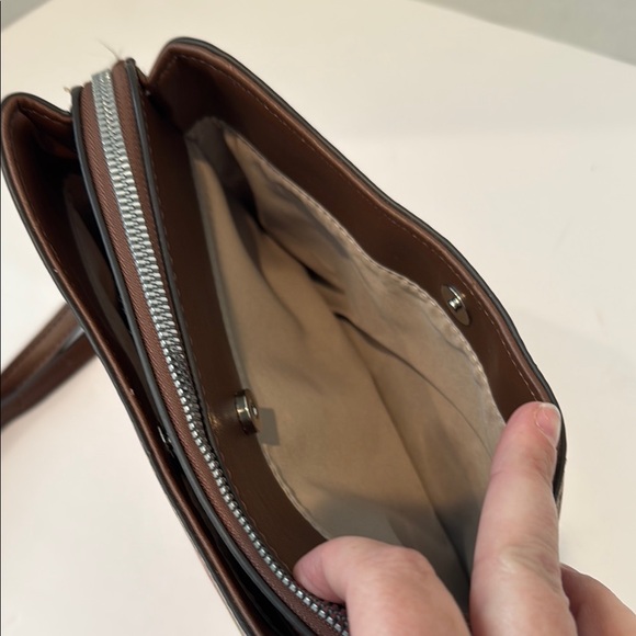 Nine West Floral Crossbody Bag - Brown and Pink - Picture 9 of 10